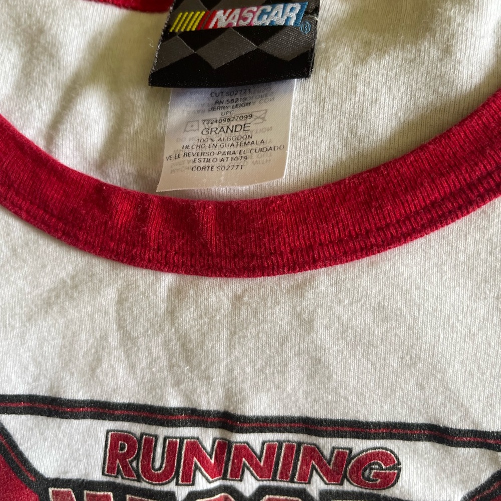 Y2K vintage ladies NASCAR shirt “running NASCAR hot” size large - Picture 2 of 2